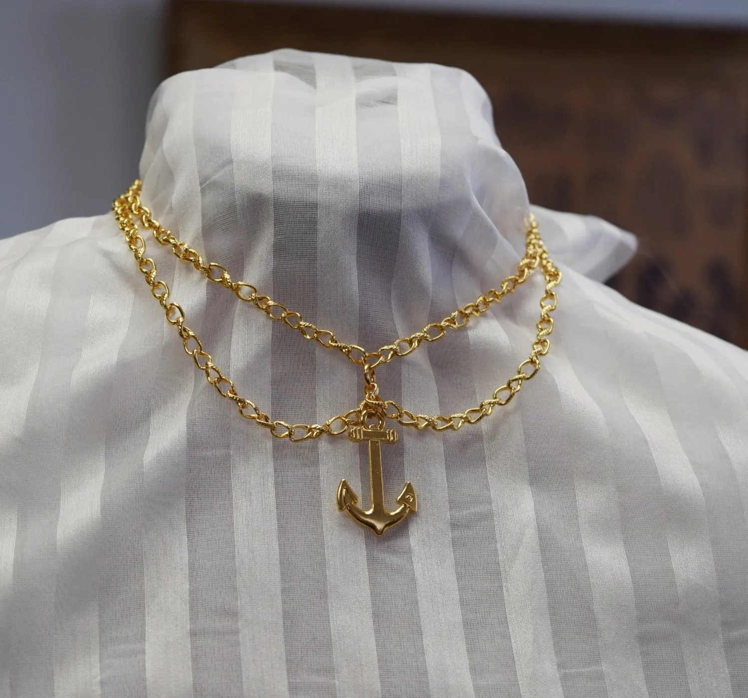 Anchor and Chain Necklace