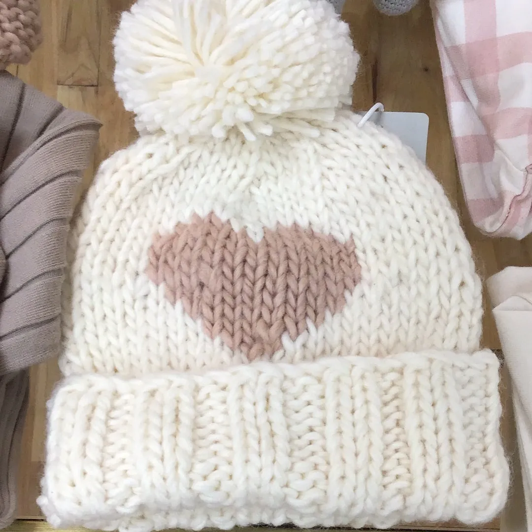 Baby heart beanie