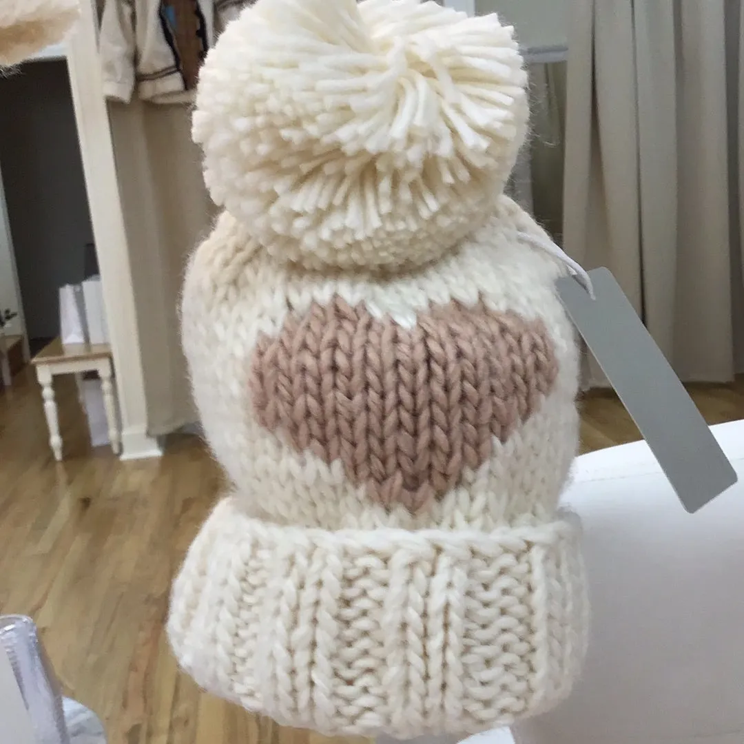 Baby heart beanie