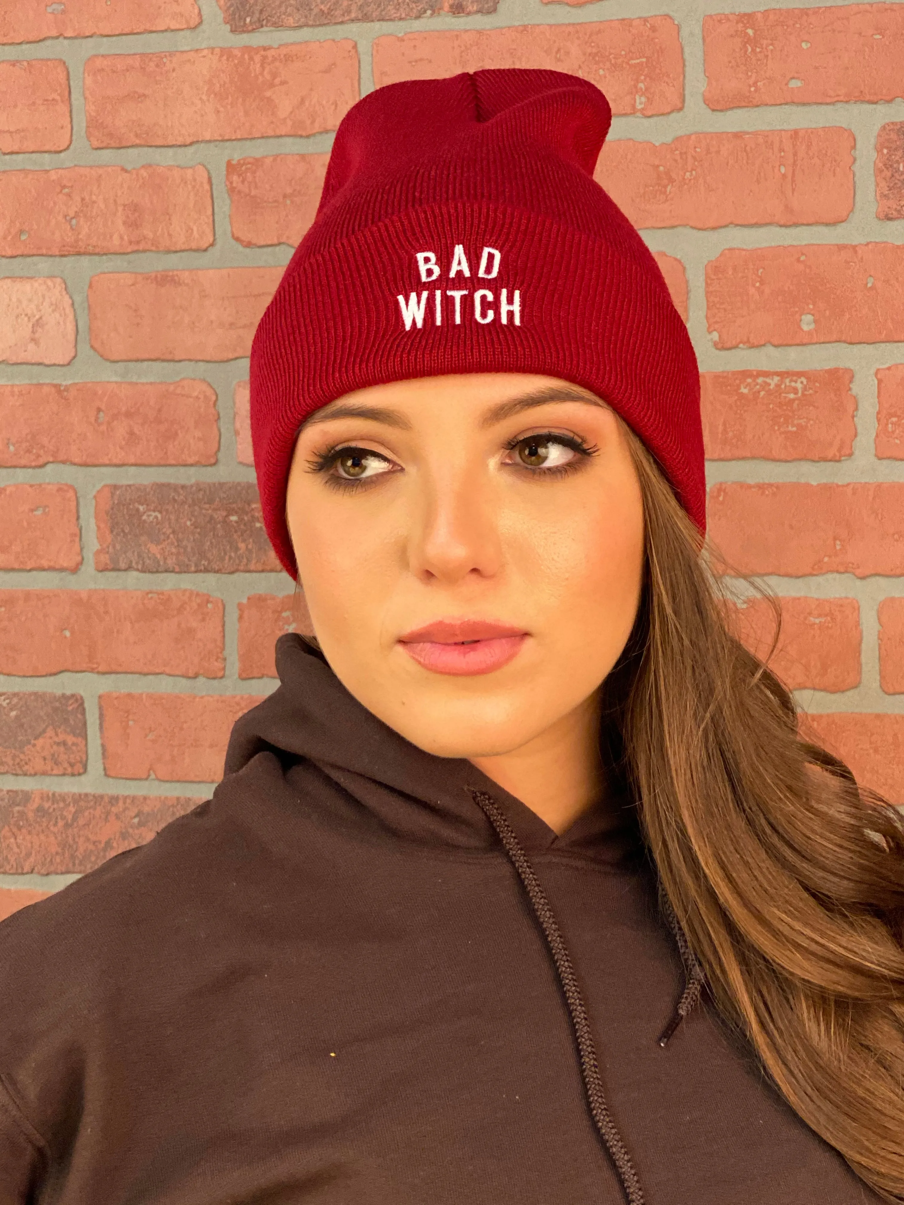 Bad Witch Cuffed Beanie Hat