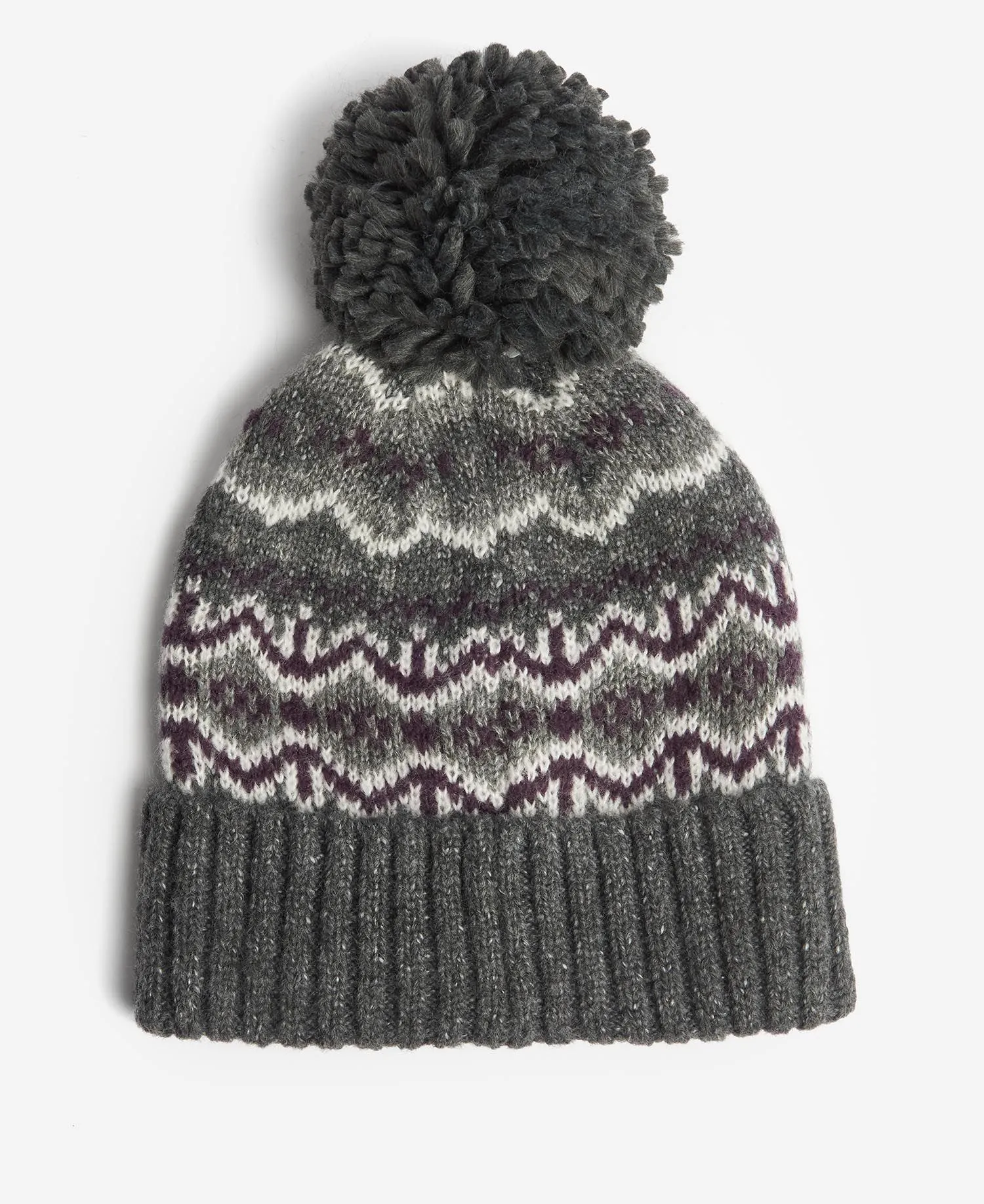 Barbour Mens 'Case' Fairisle Bobble Knit Beanie Hat