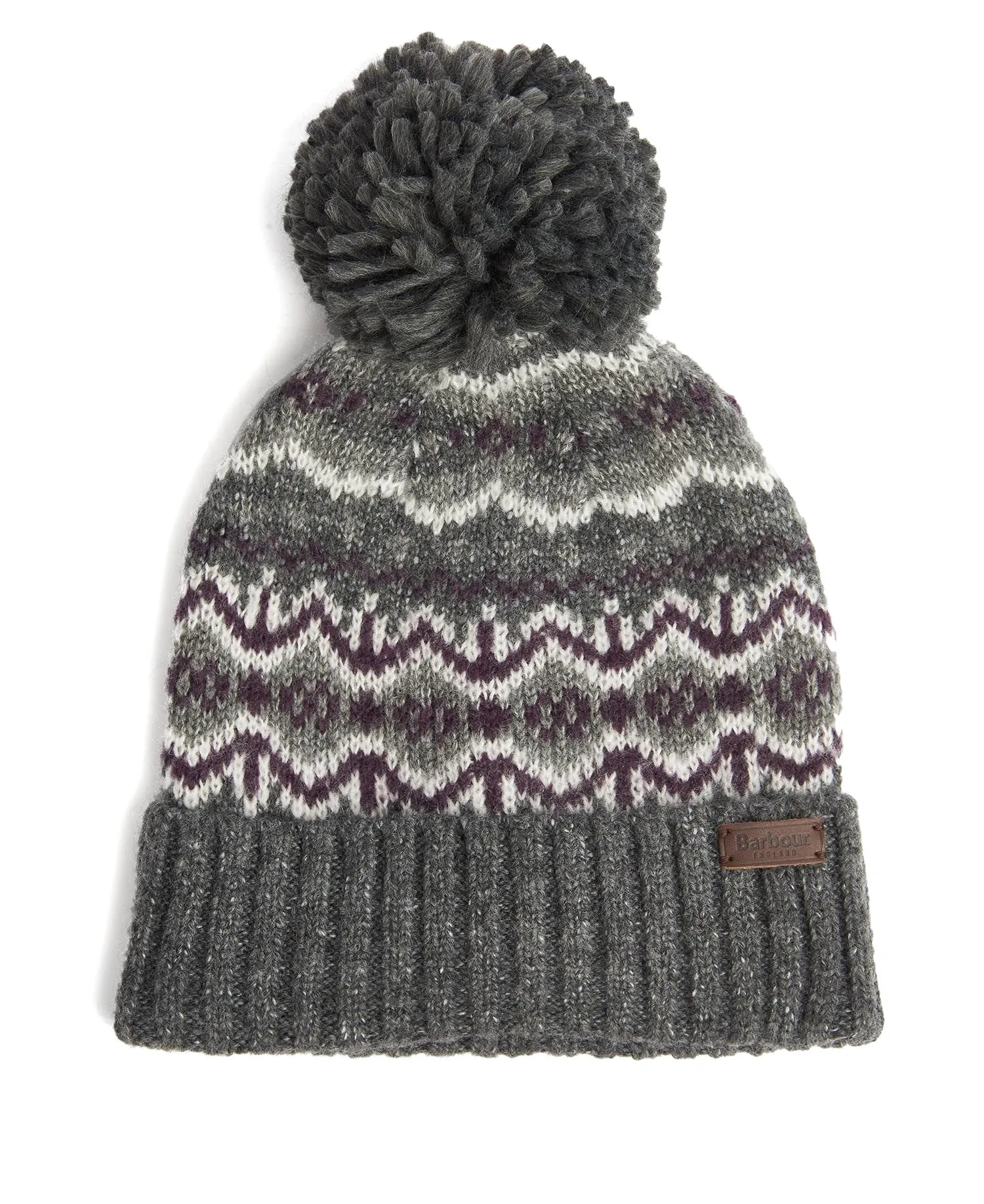 Barbour Mens 'Case' Fairisle Bobble Knit Beanie Hat