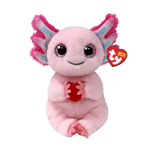 Beanie Belly Holiday Collection - Locky Axolotl with Heart