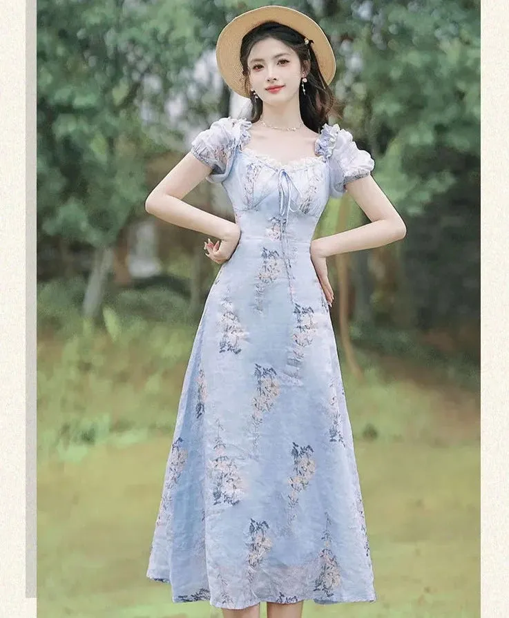 Betsy Blue Romantic Cottage Fairy Dress