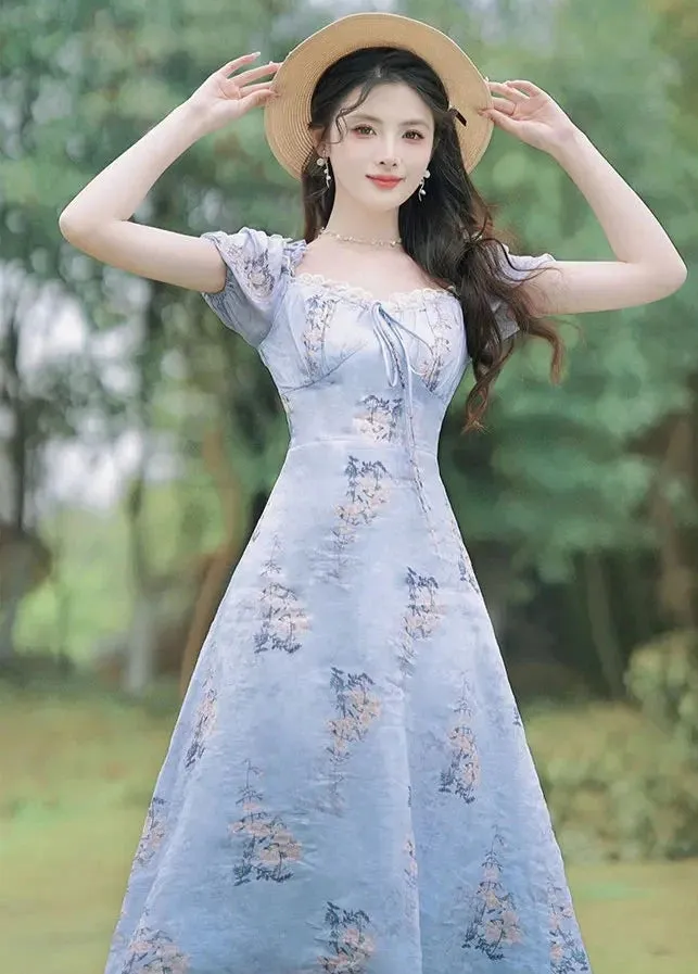 Betsy Blue Romantic Cottage Fairy Dress