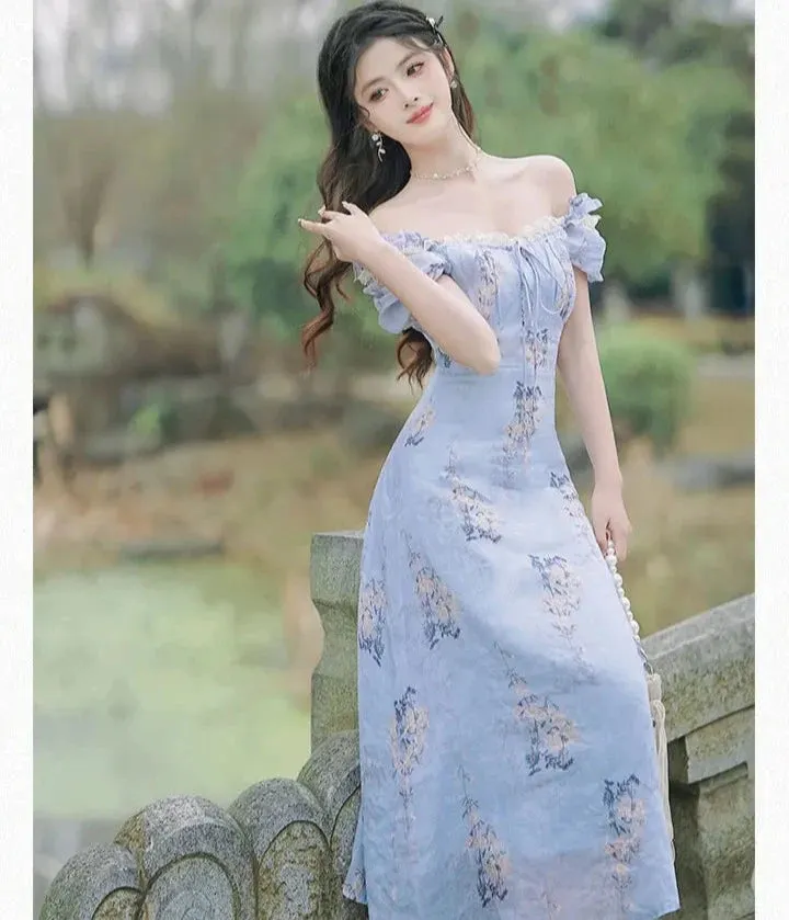 Betsy Blue Romantic Cottage Fairy Dress