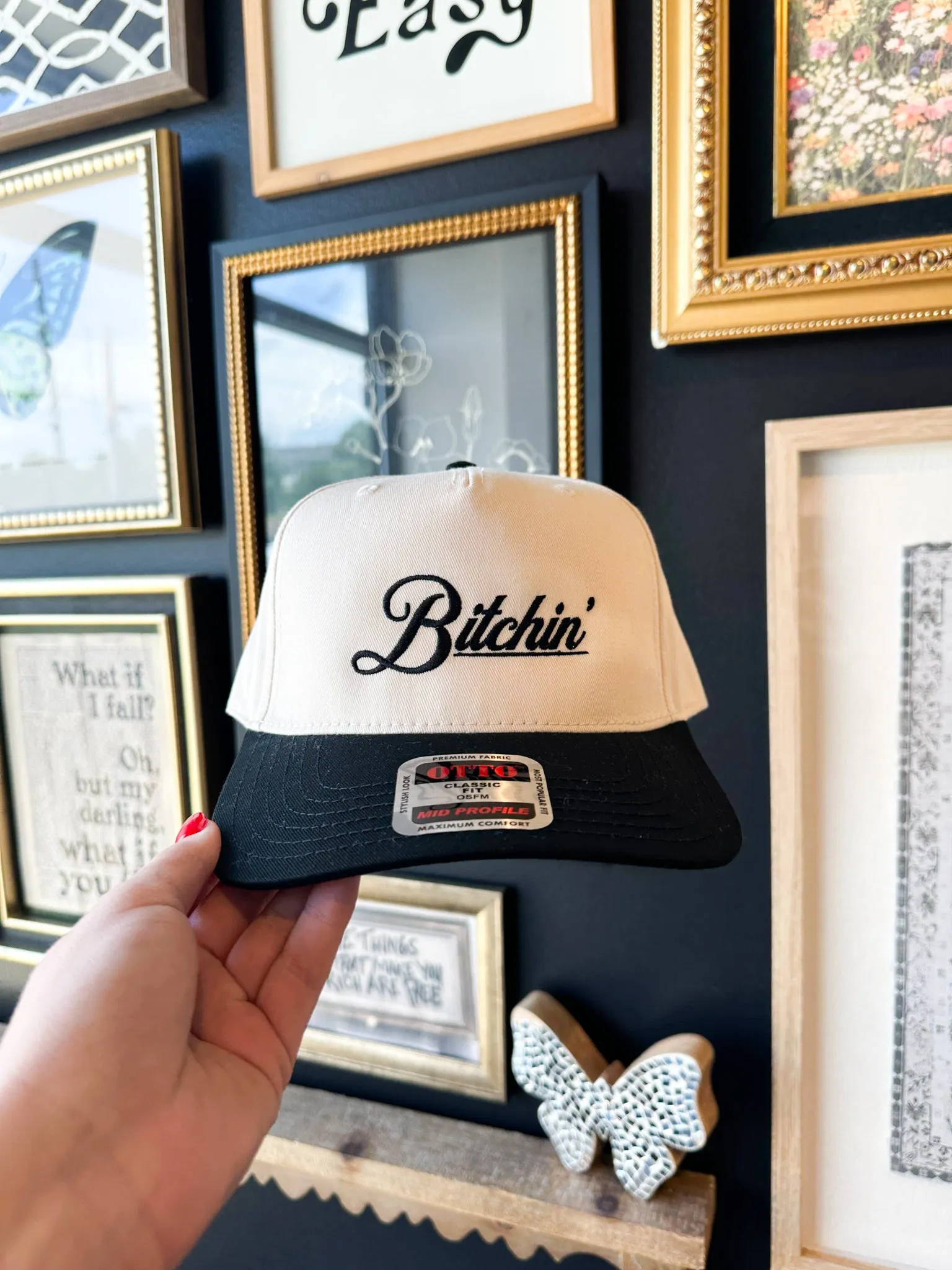 Bitchin' Embroidered Hat- Black