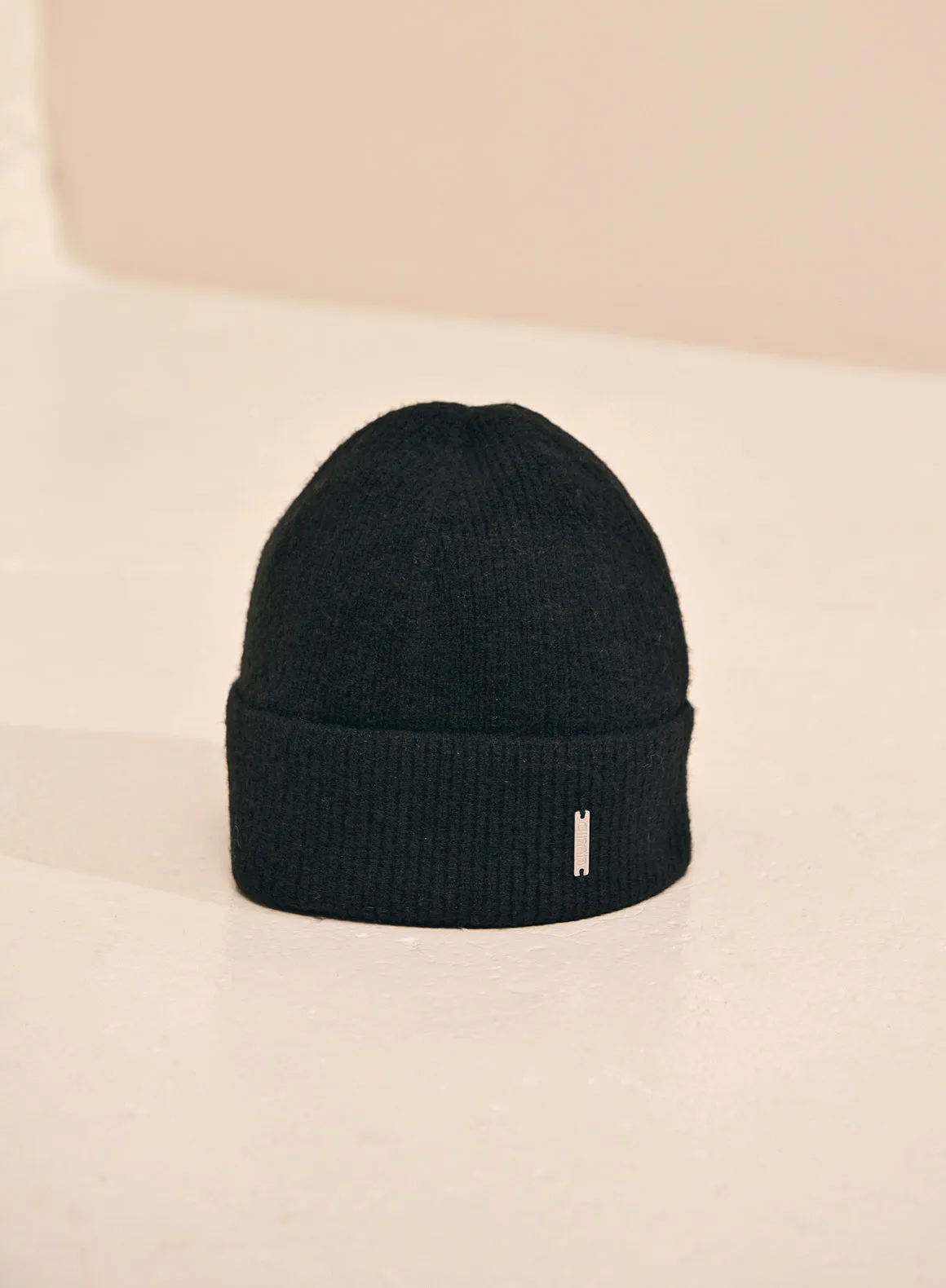 Black Soft Knit Beanie