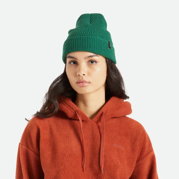 Sure! Heres an optimized title for the e-commerce product:

Mens Hunter Green Brixton Heist Beanie - Stylish Winter Headwear for Cold Weather