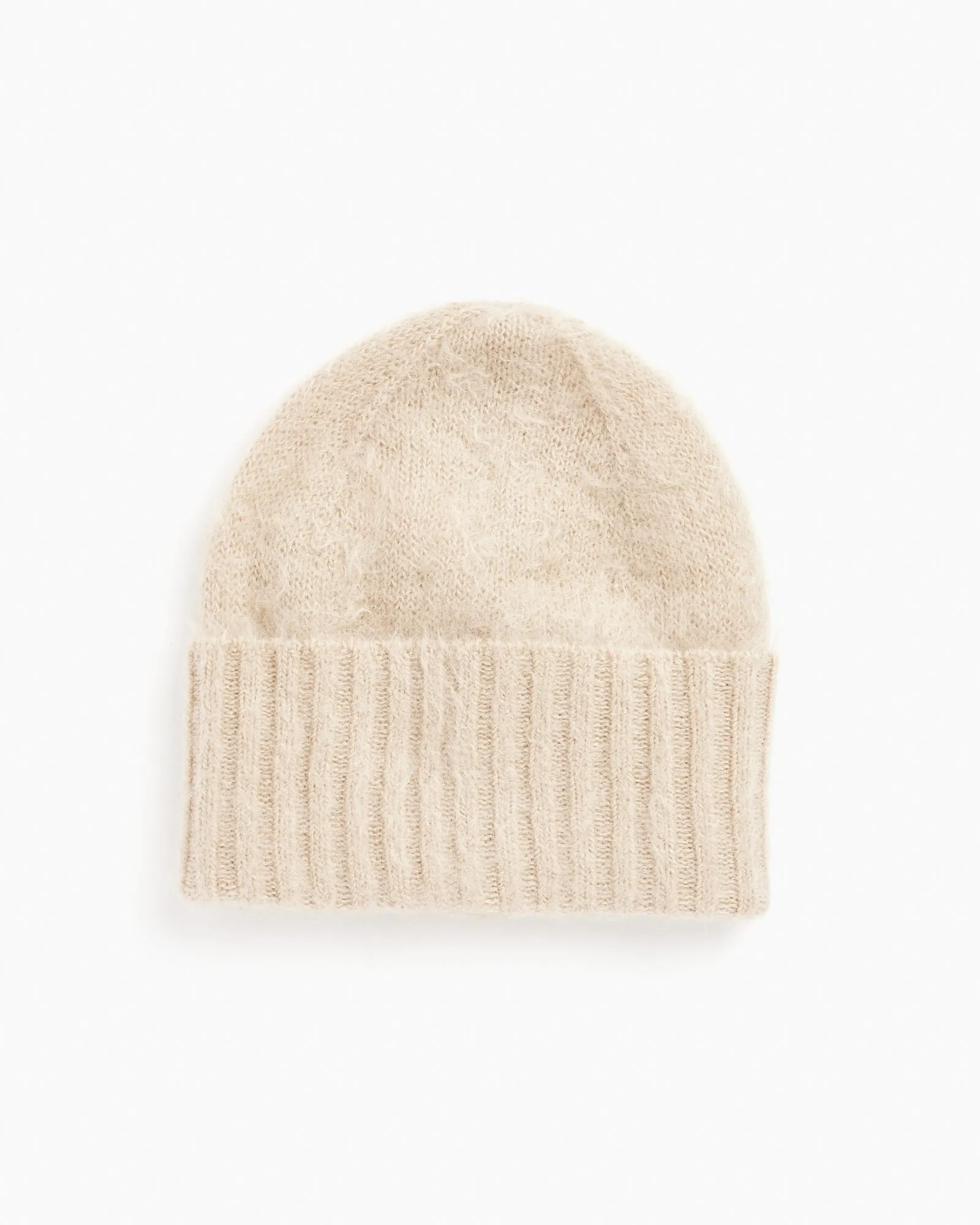 Brushed Mohair Knit Beanie