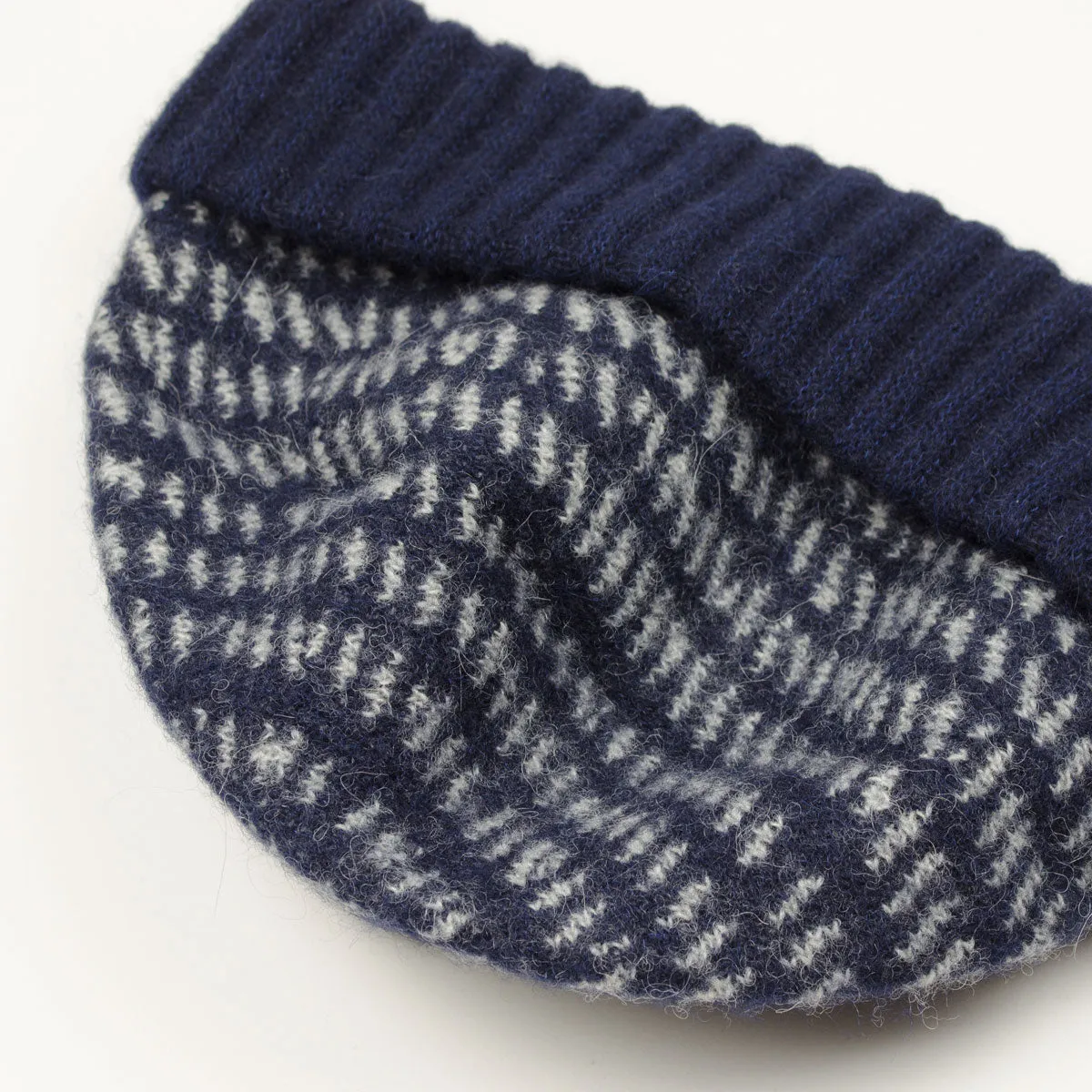 cableami - Baby Alpaca Beanie - Navy / Ivory