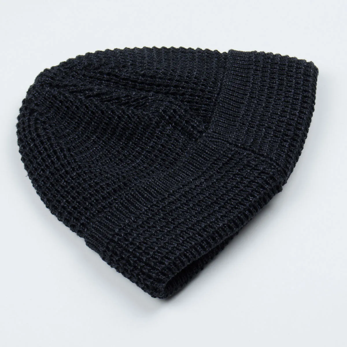 cableami - Denim-like Cotton Beanie - Black