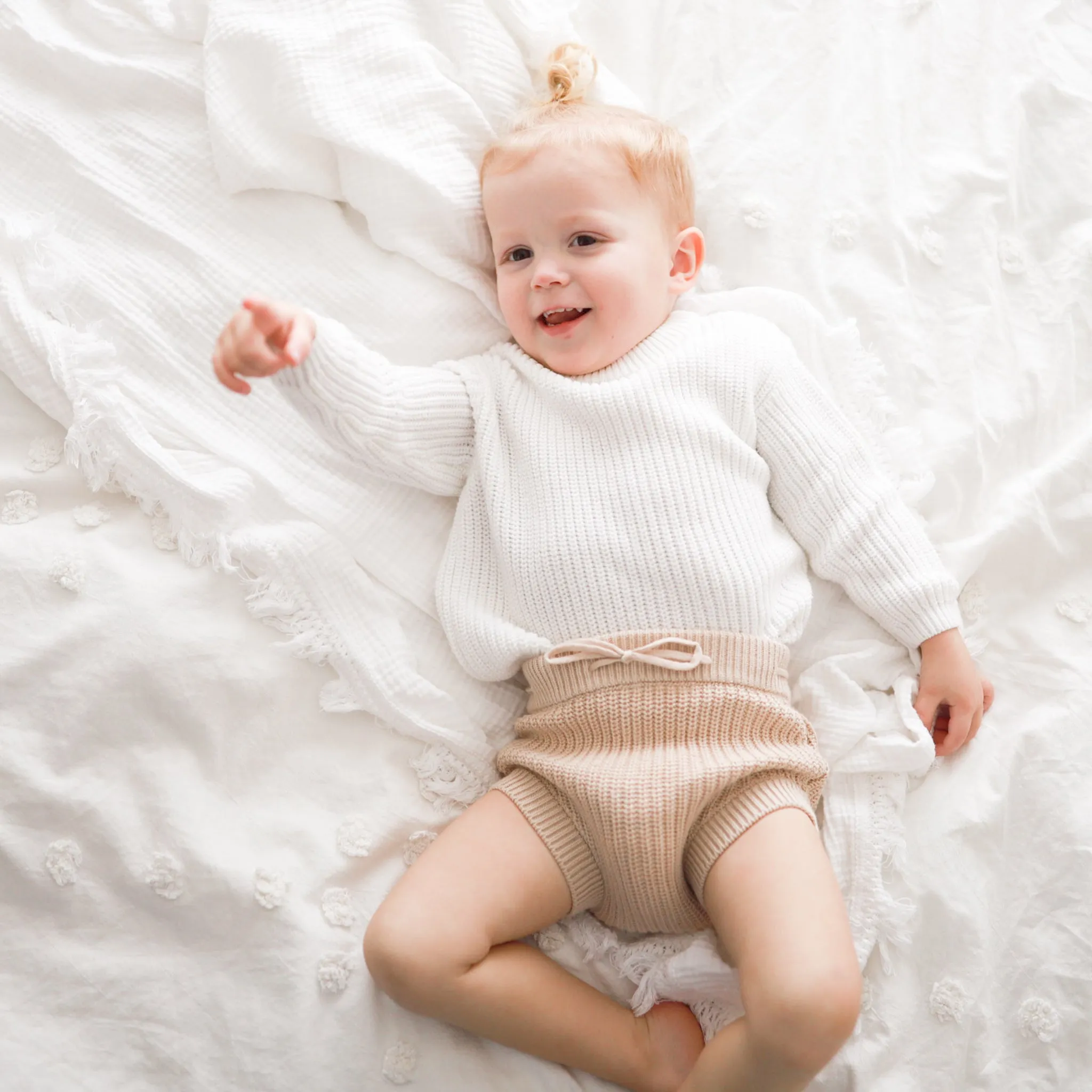 Chunky Knit Bloomers - Oatmeal