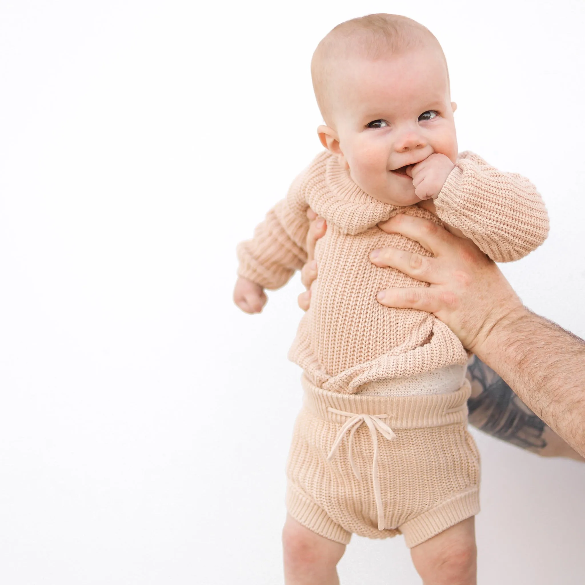 Chunky Knit Bloomers - Oatmeal