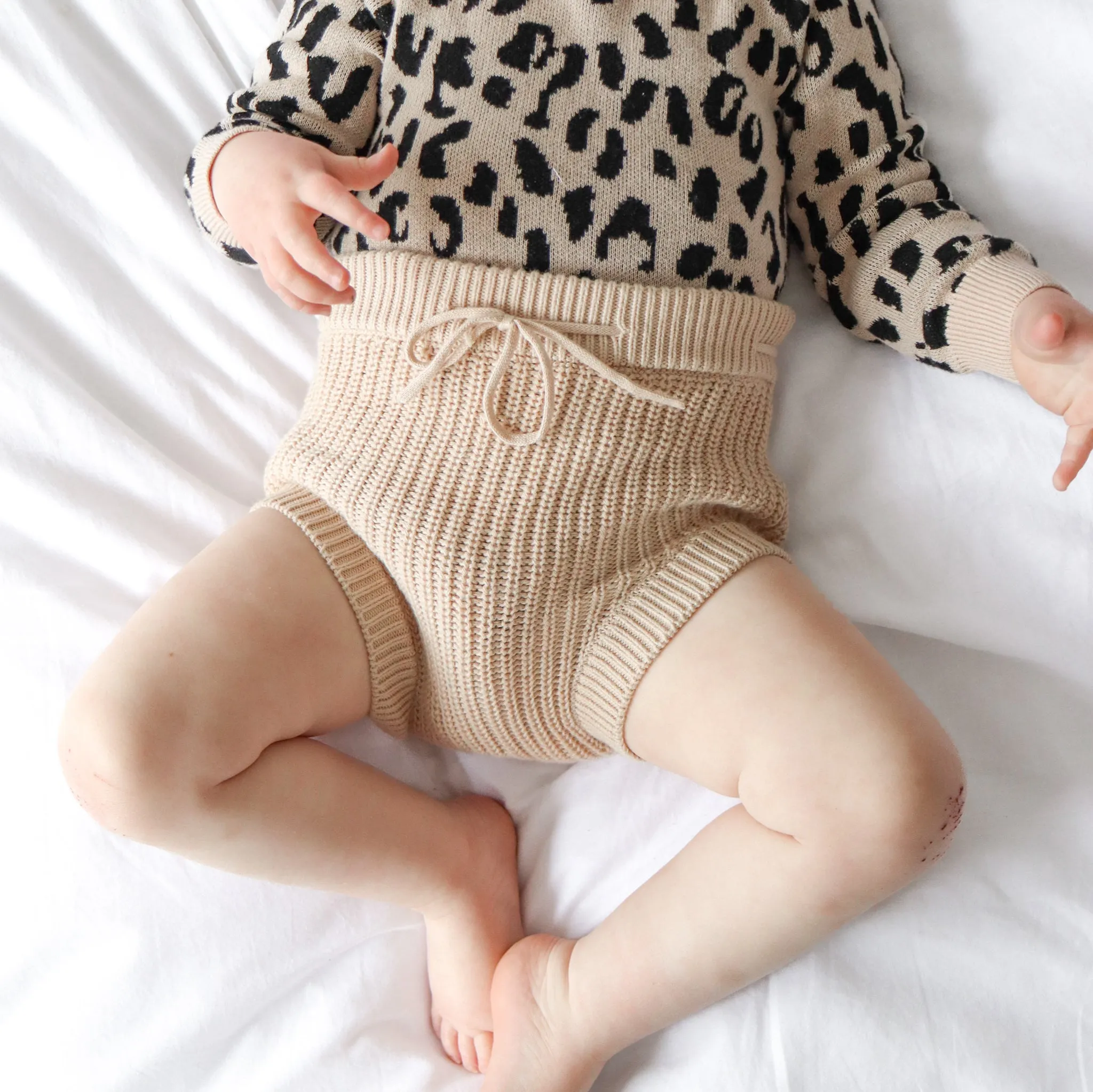 Chunky Knit Bloomers - Oatmeal