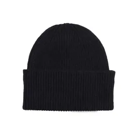 Colorful Merino Wool Hat Deep Black