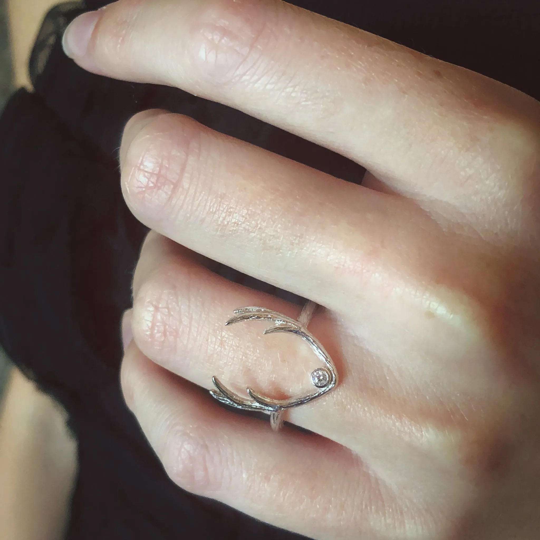 Diana's Stag Ring - Silver