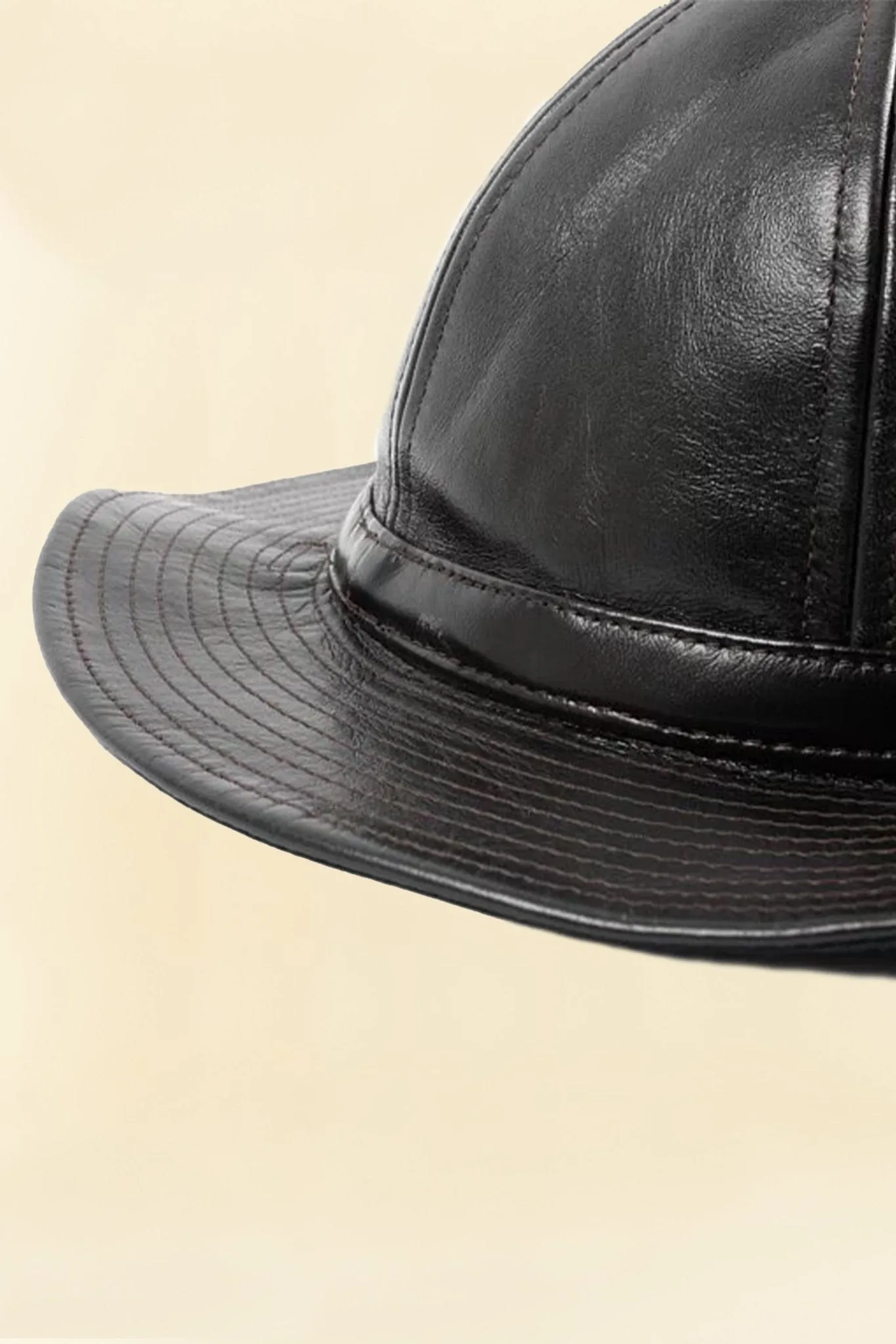 Premium Black Double Helix Military-Inspired Horsehide Hat for Durable Outdoor Style