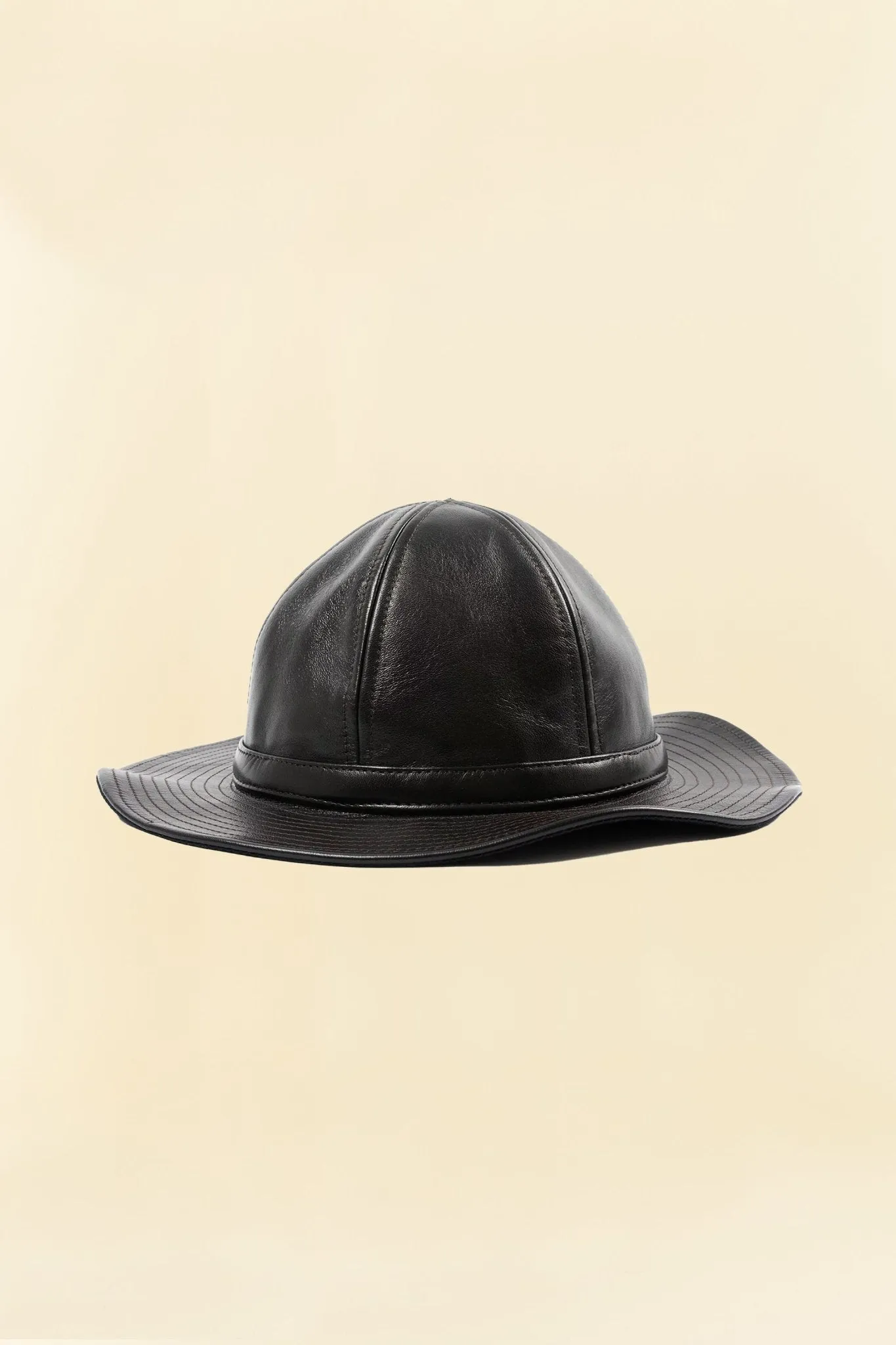 Premium Black Double Helix Military-Inspired Horsehide Hat for Durable Outdoor Style