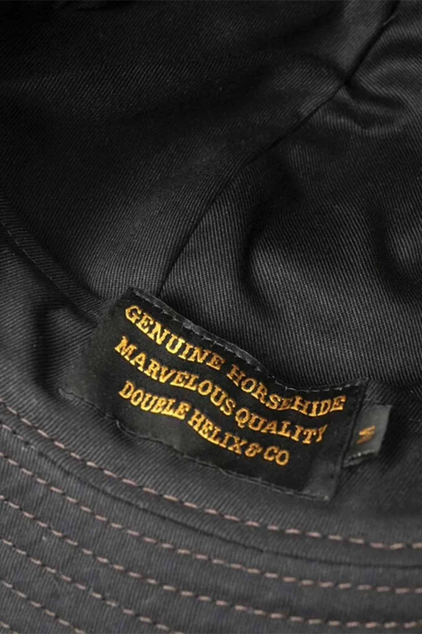 Premium Black Double Helix Military-Inspired Horsehide Hat for Durable Outdoor Style