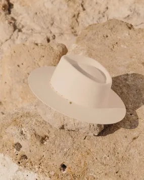 ESMÉE Chain Strap Fedora Hat | Off White