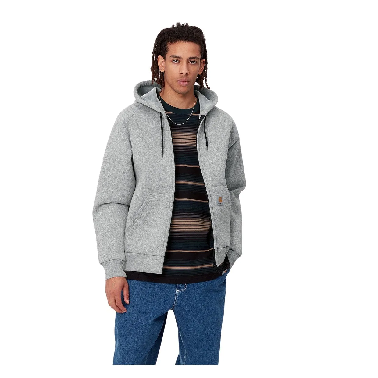 Felpa Carhartt WIP  Car-Lux Hooded Grigio