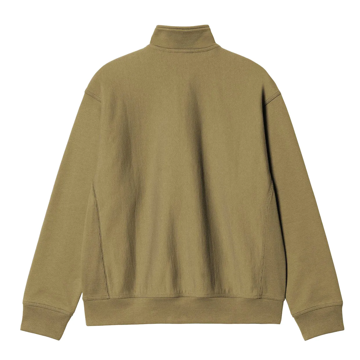 Felpa Uomo Carhartt WIP Half Zip American Script Verde Chiaro