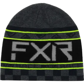 FXR Youth Race Division Beanie Char Heather/Hi-Vis