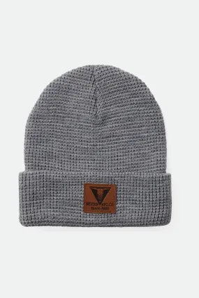 Light Heather Grey Galveston Waffle Knit Beanie - Cozy, Stylish, and Warm Winter Accessory