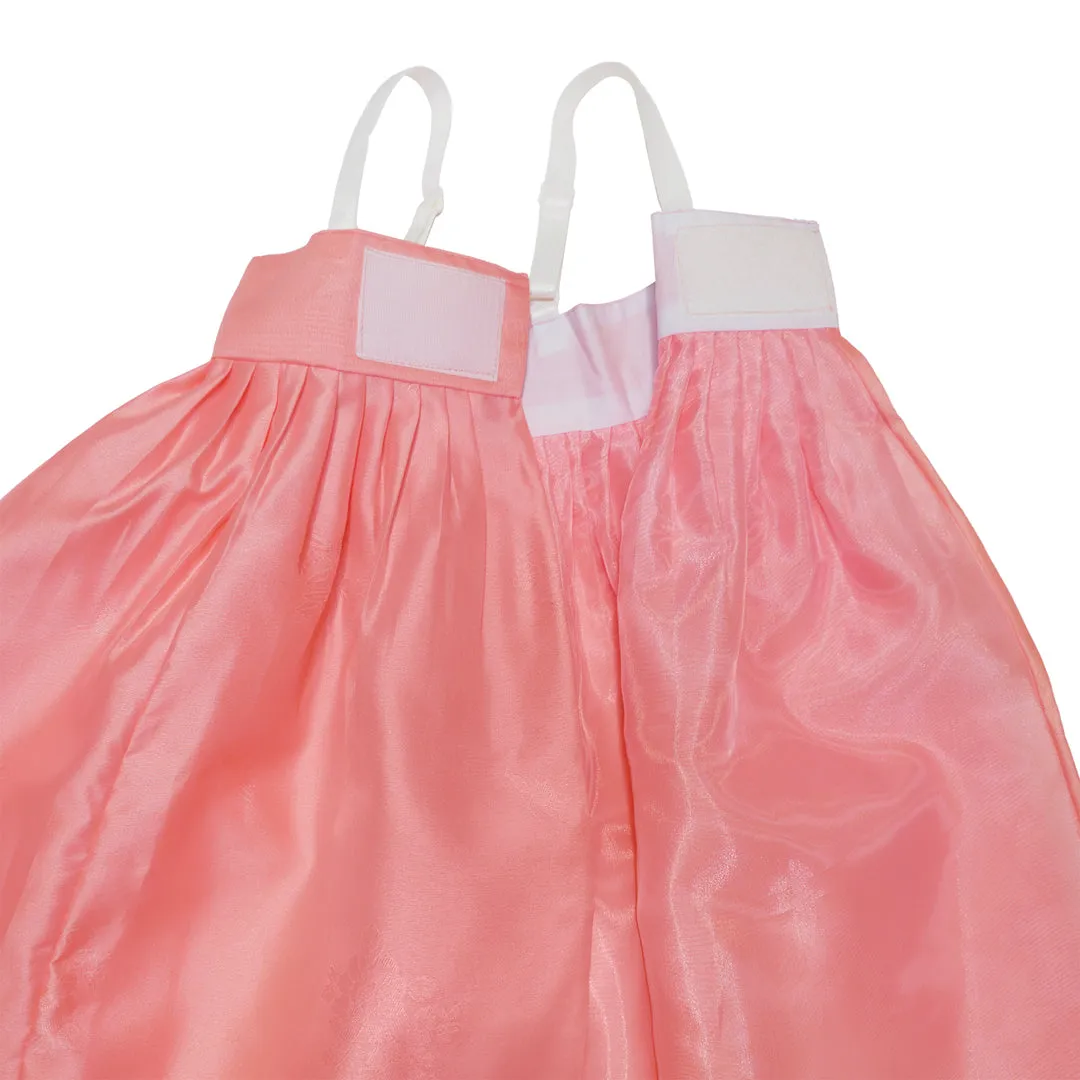 Hanbok Baby Girl 4-piece Set - Princess Natural/Peach embroidery