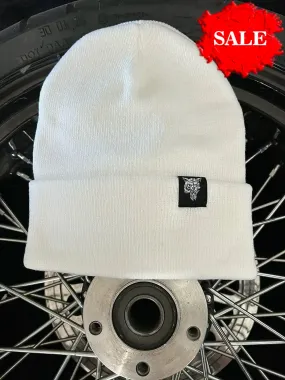 LONE WOLF WHITE BEANIE