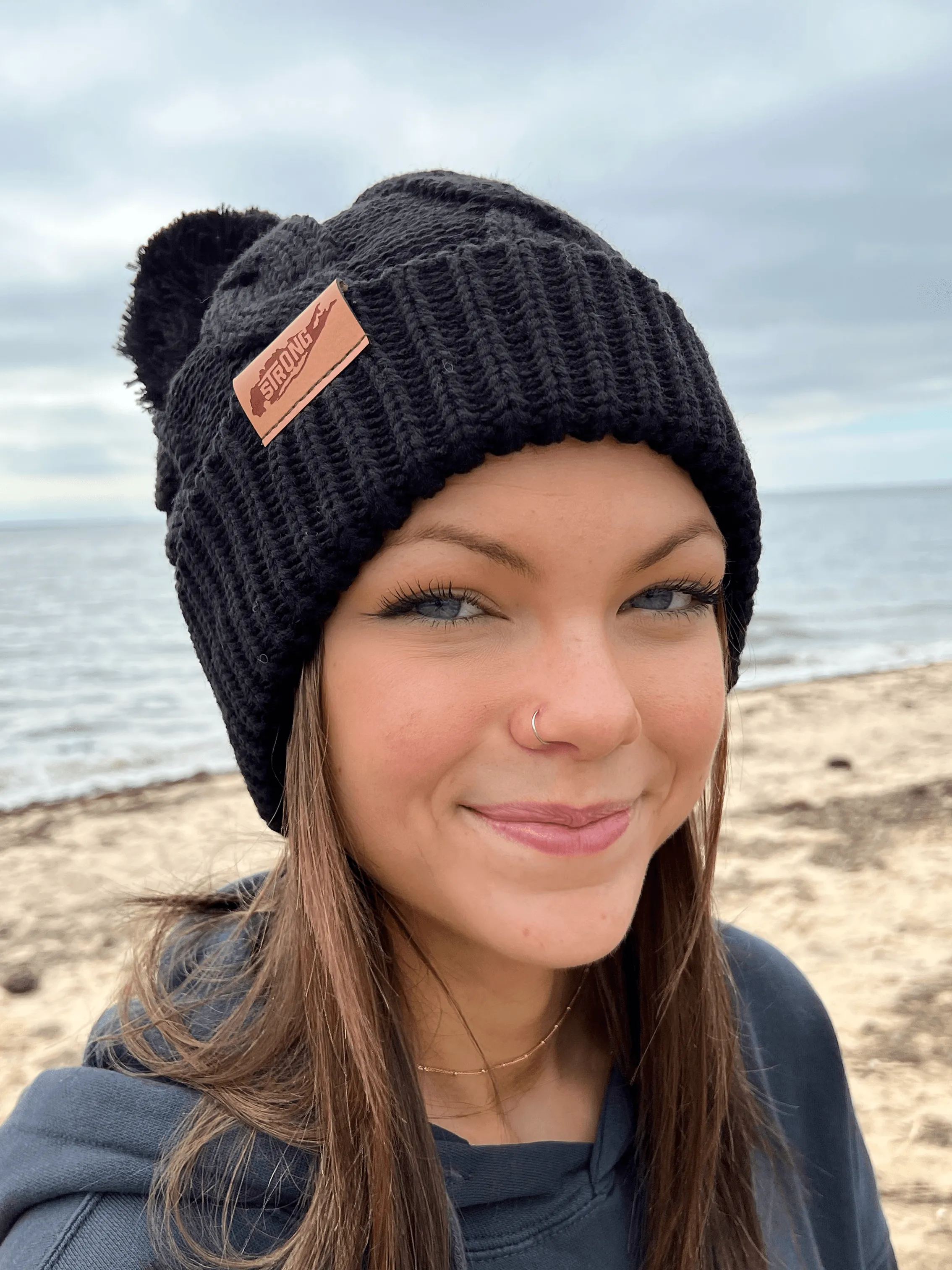 Long Island Strong Chunk Twist Pom Beanie (3 available colors)