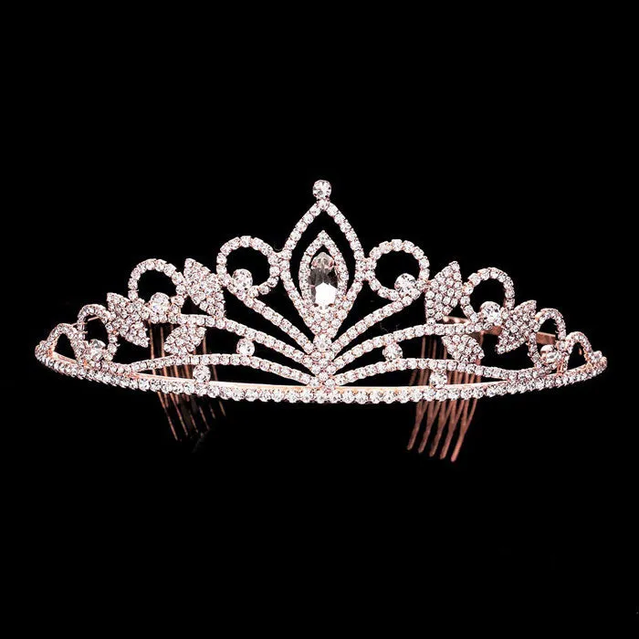 Marquise Stone Accented Rhinestone Princess Tiara