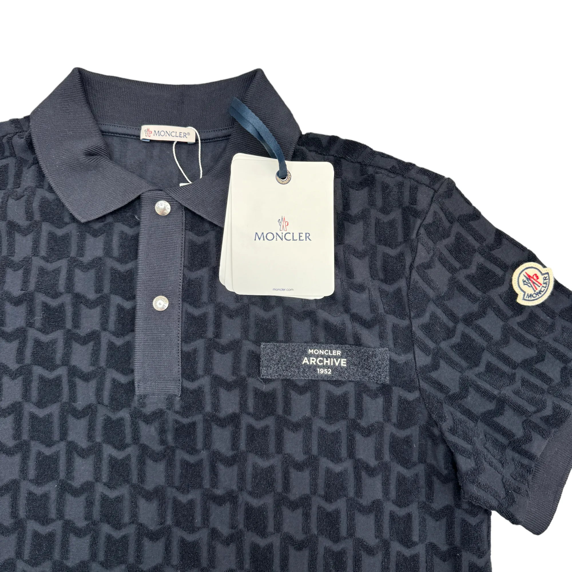 Men's Archive Monogram Polo Shirt Navy Size XS