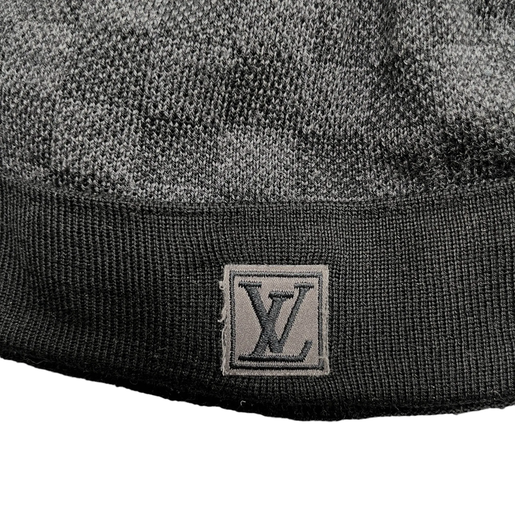 Men's Petit Damier Beanie Hat Black