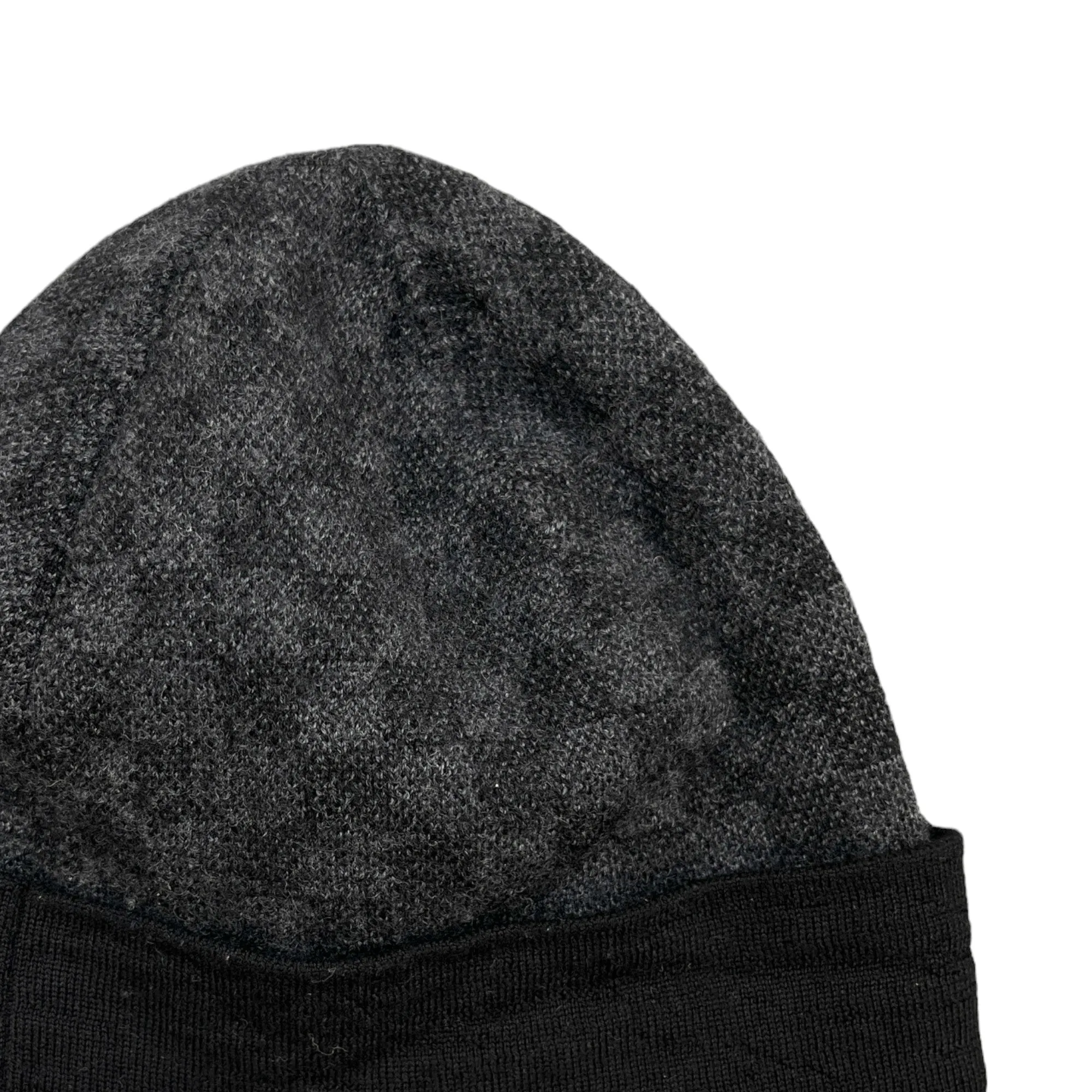 Mens Grey Petit Damier Knit Beanie Hat - Stylish Winter Accessory