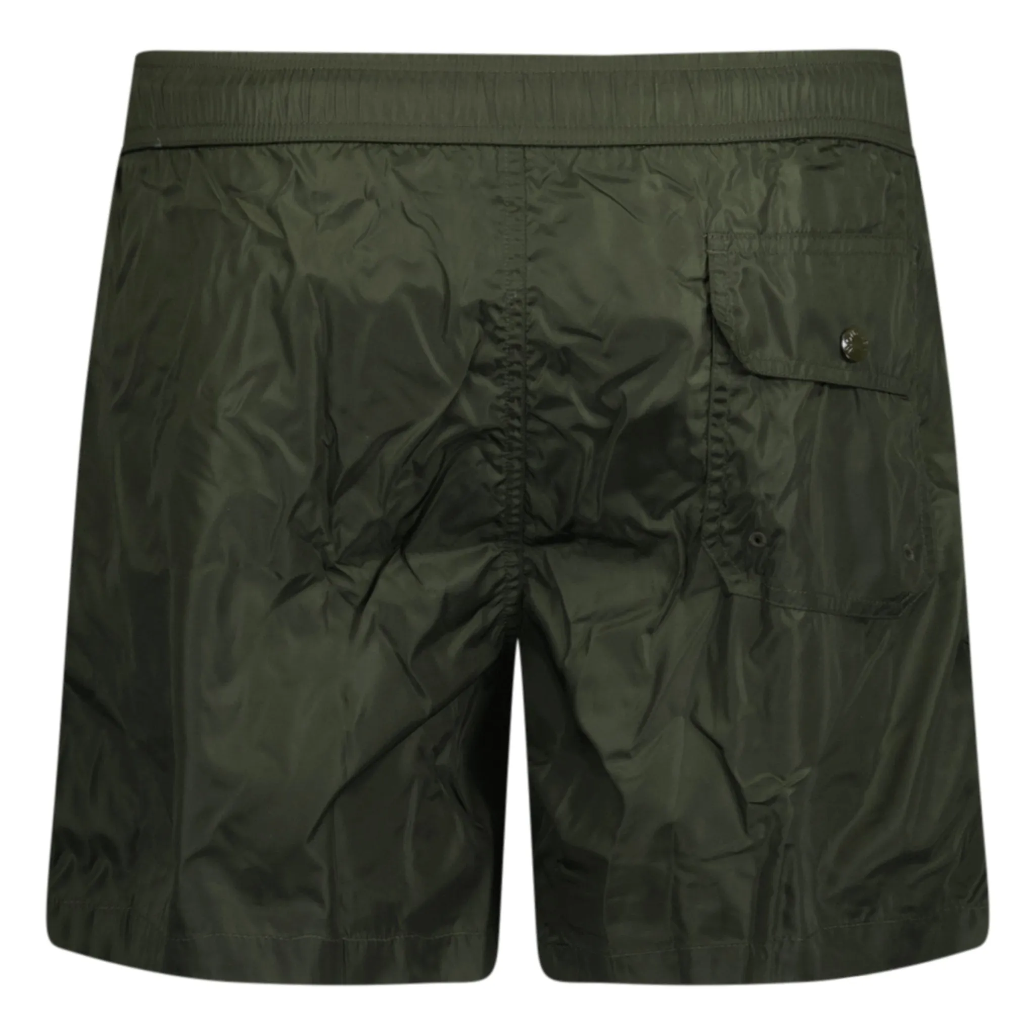 MONCLER LOGO SWIM SHORTS KHAKI