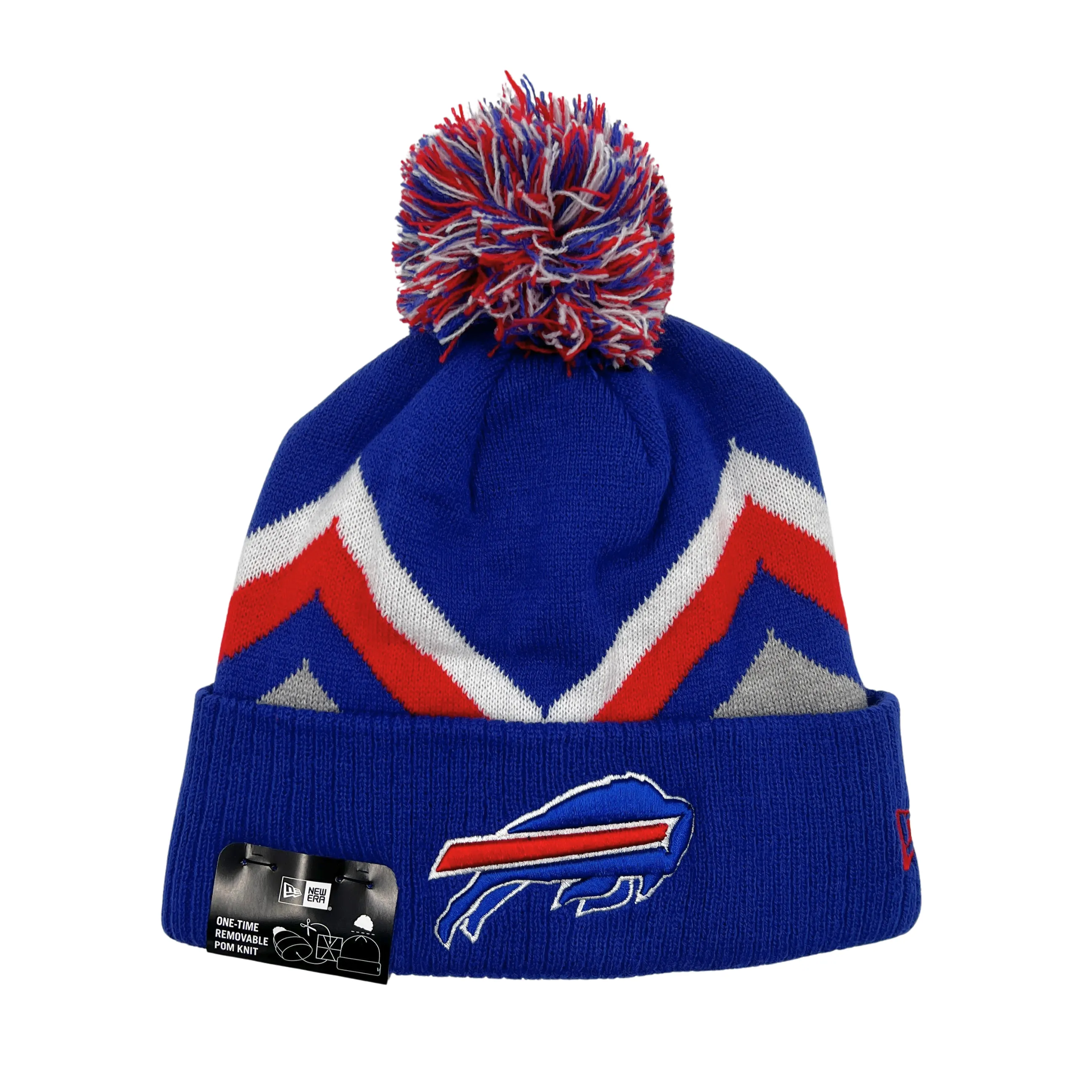 New Era Buffalo Bills Zig Zag Knit Winter Pom Pom Hat