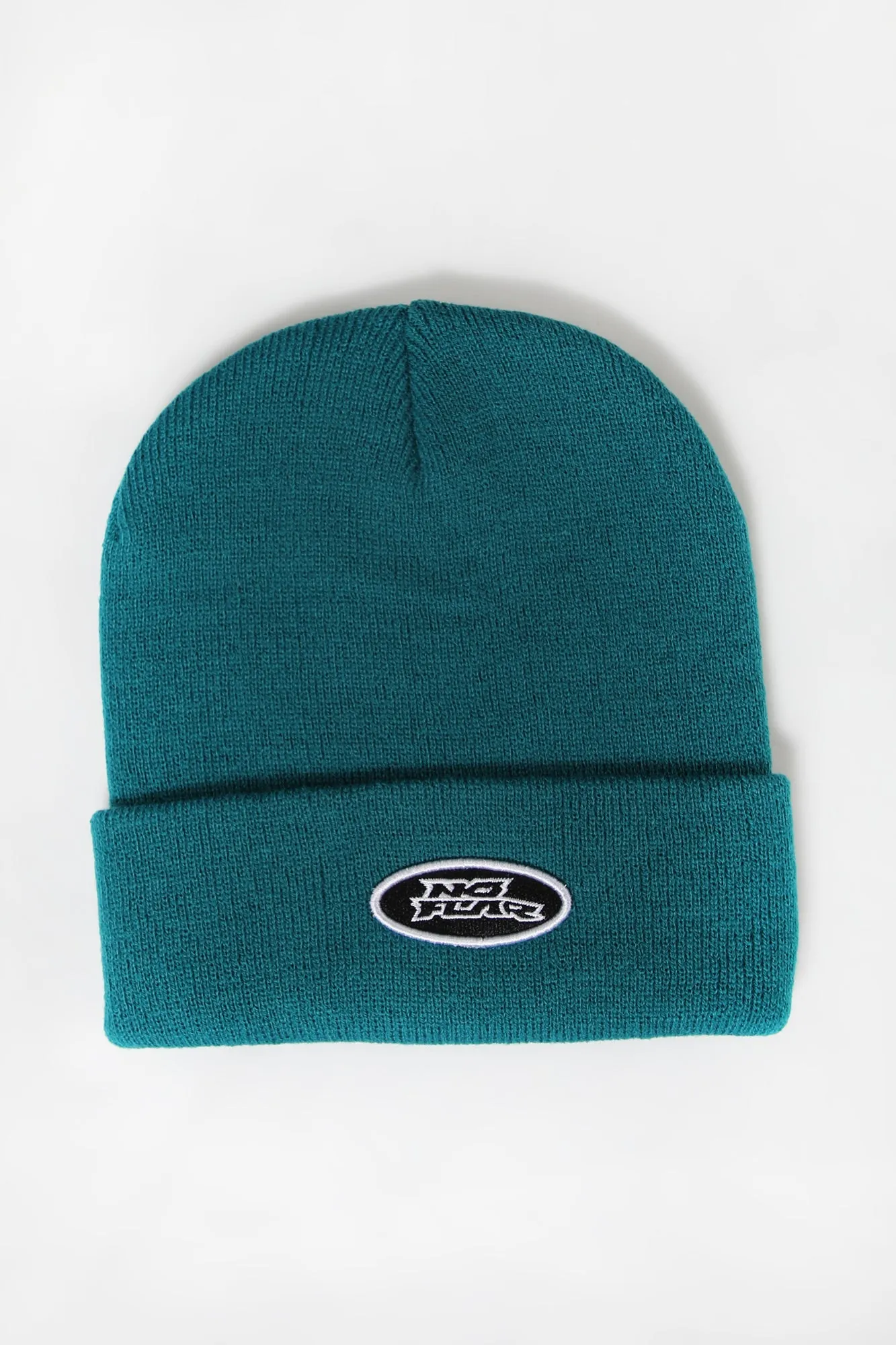 No Fear Mens Patch Logo Foldup Beanie