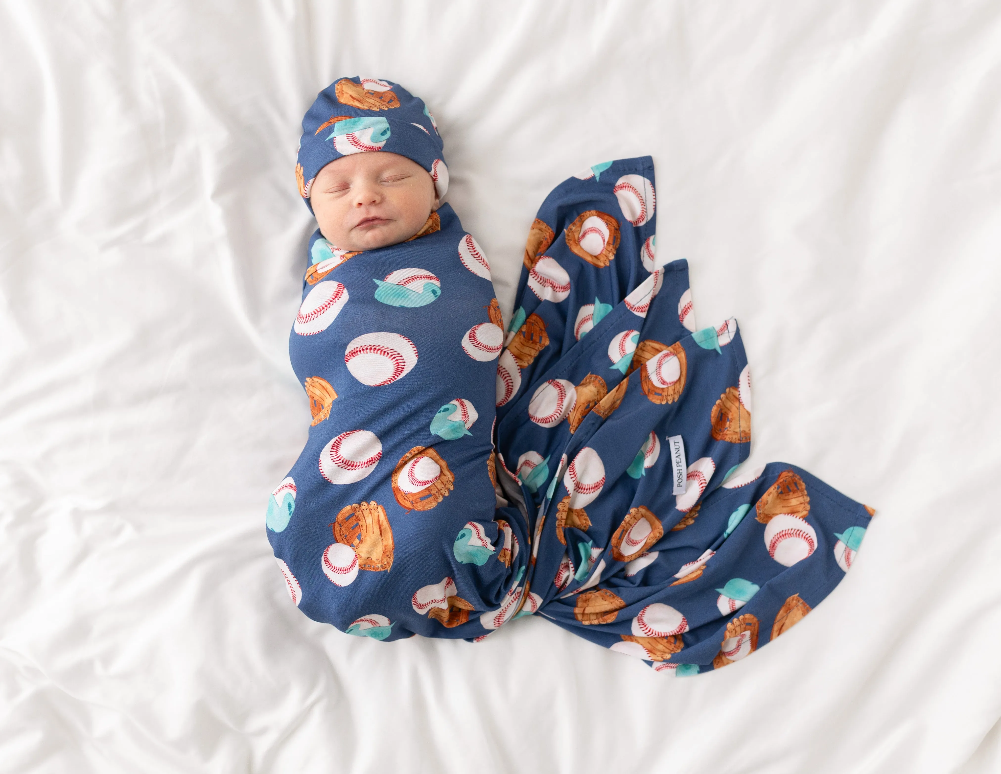 Posh Peanut Homer Swaddle and Beanie Set