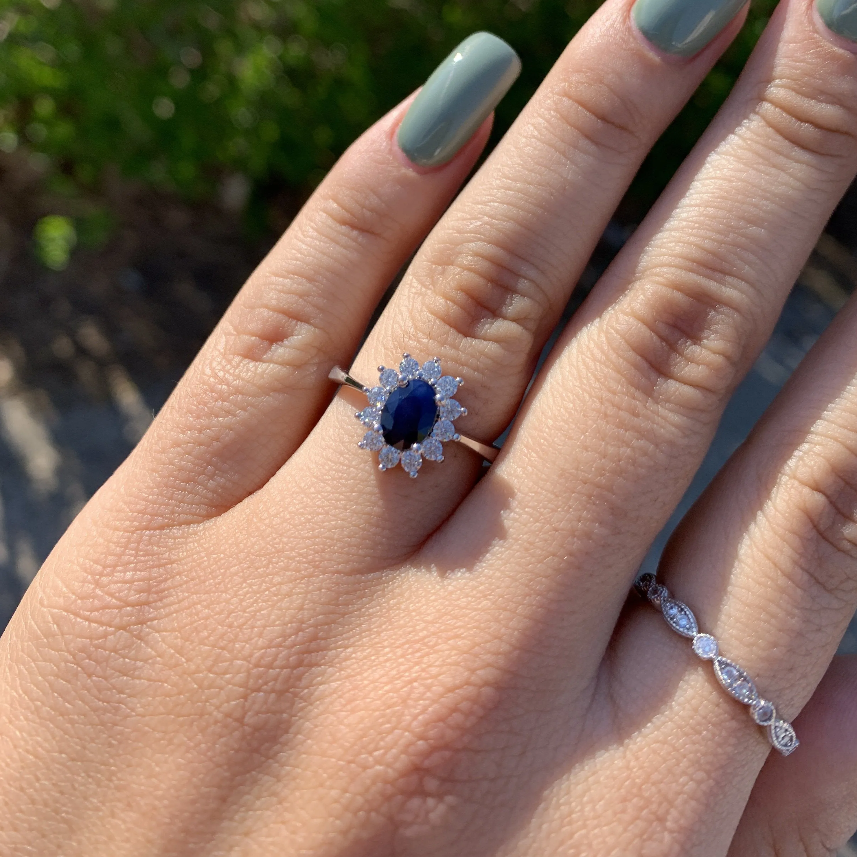 PRINCESS DIANA BLUE SAPPHIRE RING