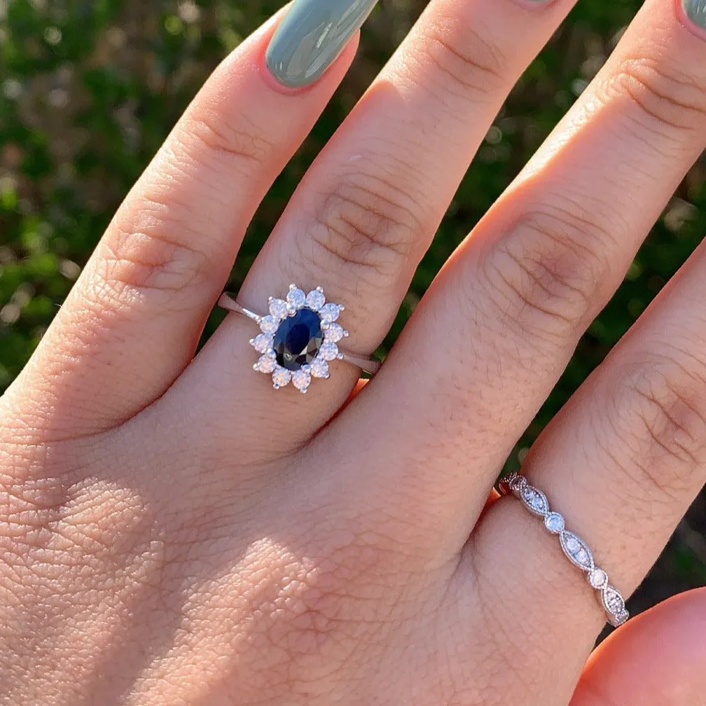 PRINCESS DIANA BLUE SAPPHIRE RING