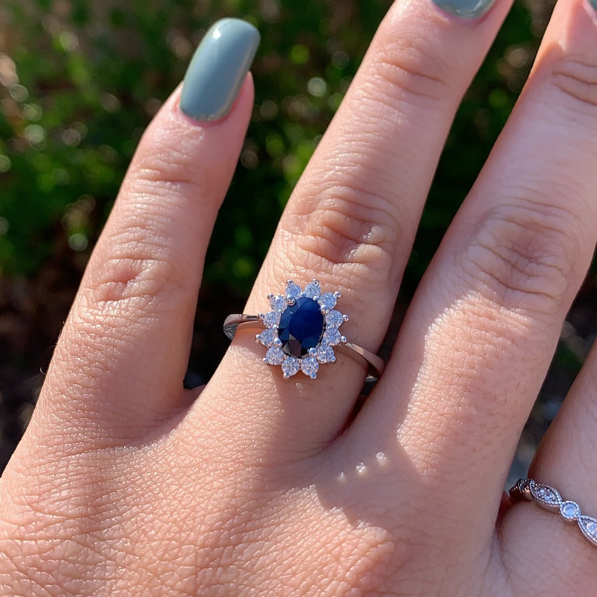 PRINCESS DIANA BLUE SAPPHIRE RING