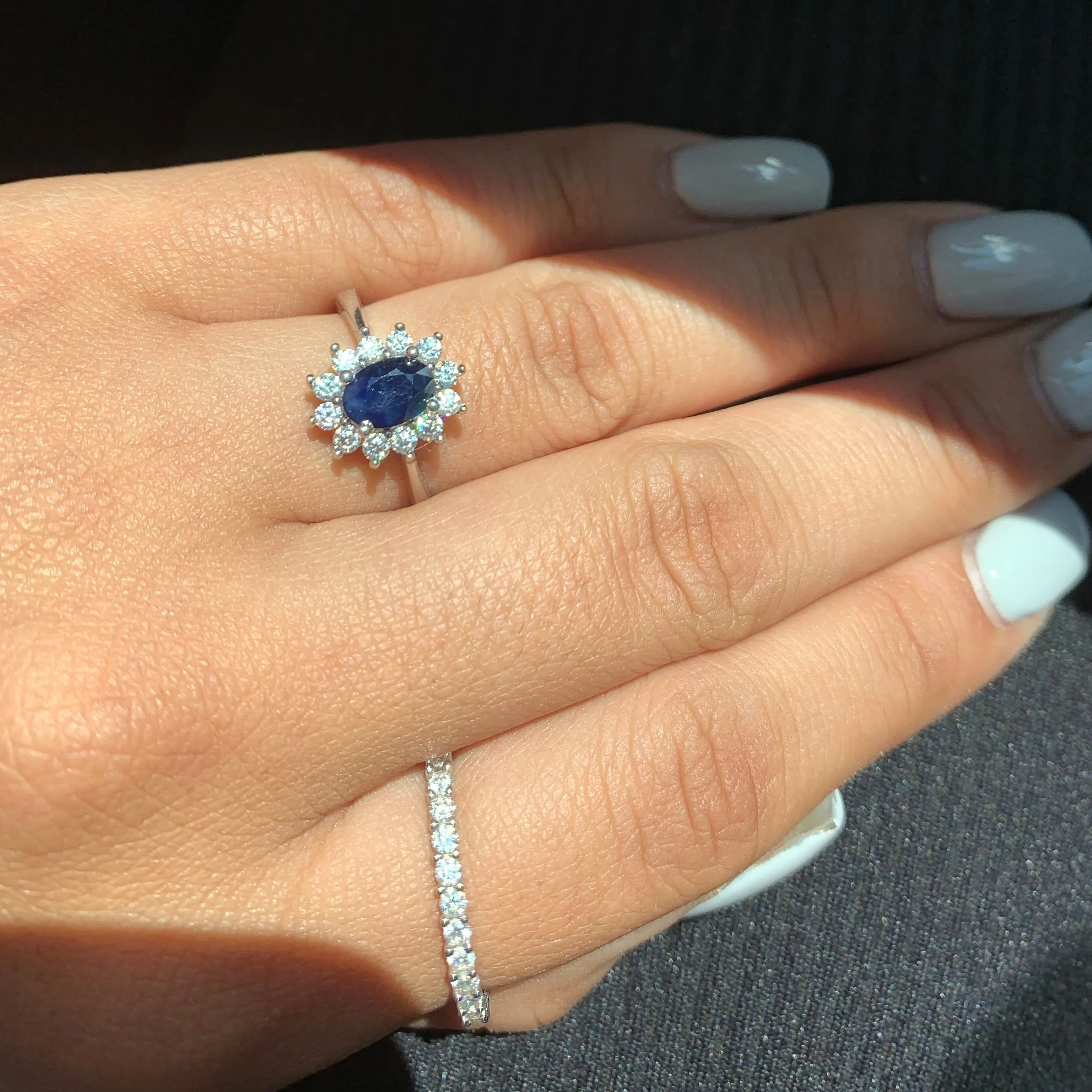 PRINCESS DIANA BLUE SAPPHIRE RING