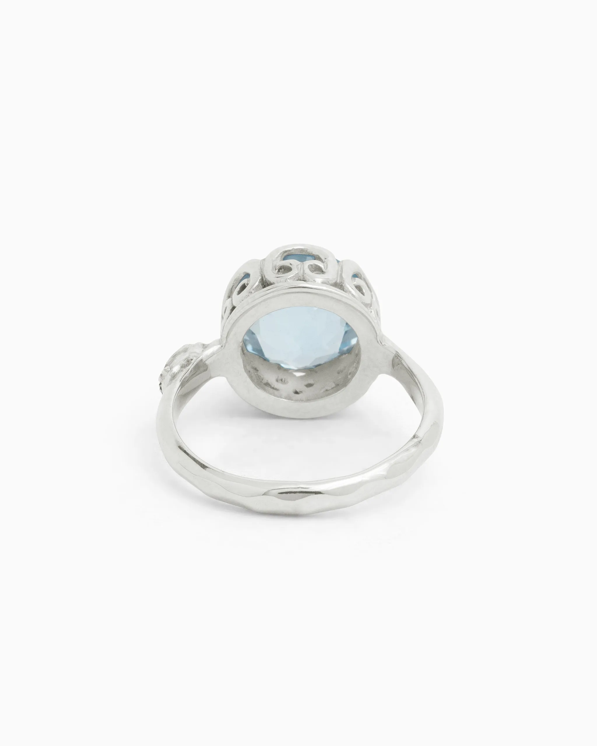 Princess Petroglyph Stone Ring - Blue Topaz