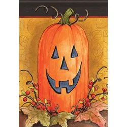 Pumpkin Face - Garden Flag