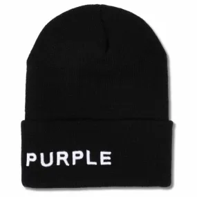 Purple Brand Acrylic Cuffed Beanie (Black) P921-ABBK423