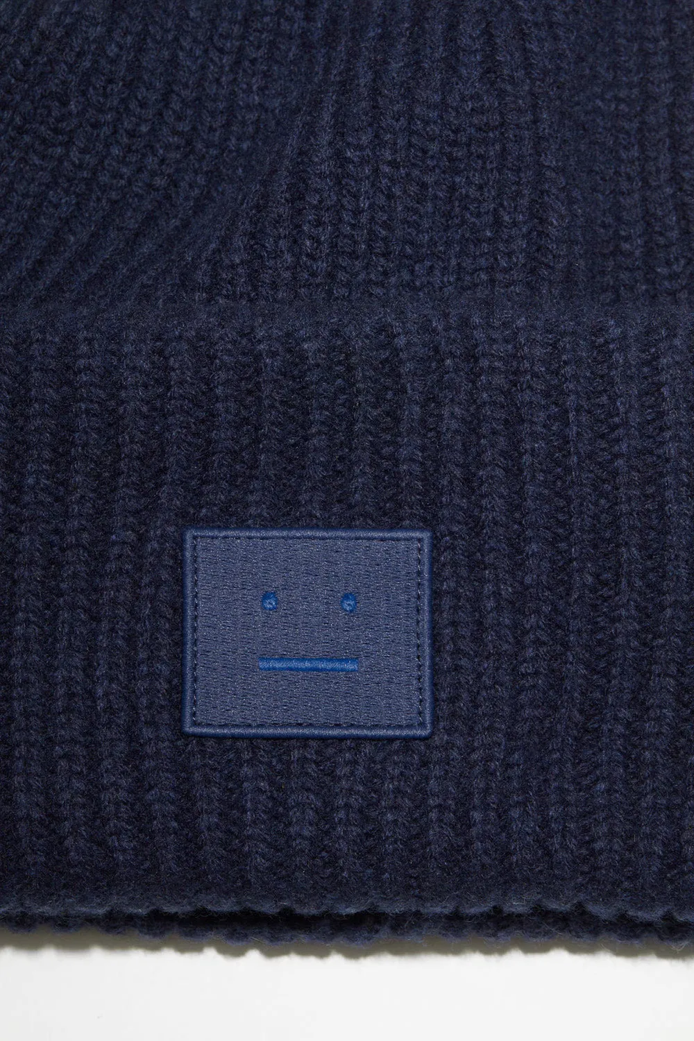 Navy Ribbed Knit Beanie Hat for Men and Women - Warm, Stylish Winter Accessory