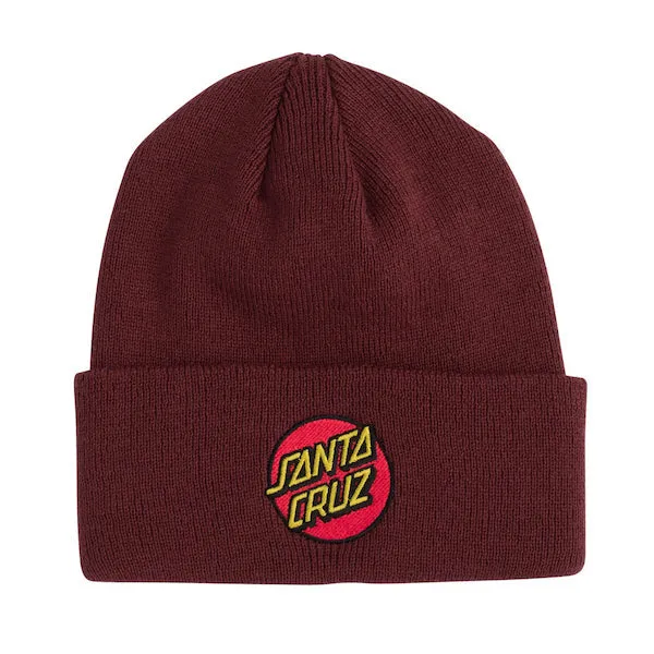 Santa Cruz Classic Dot Beanie - Maroon