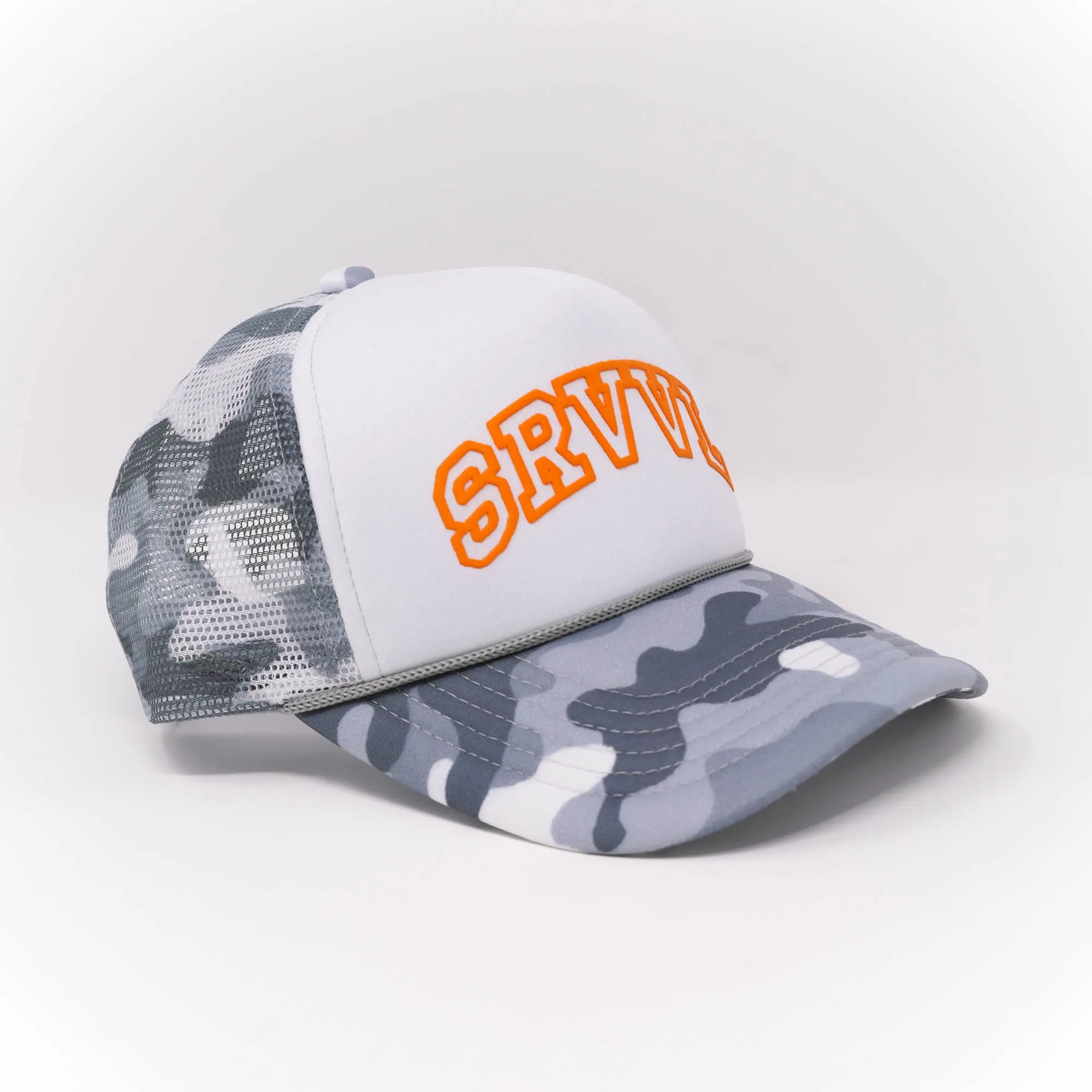 SRVVL TRUCKER HAT CAMO GREY